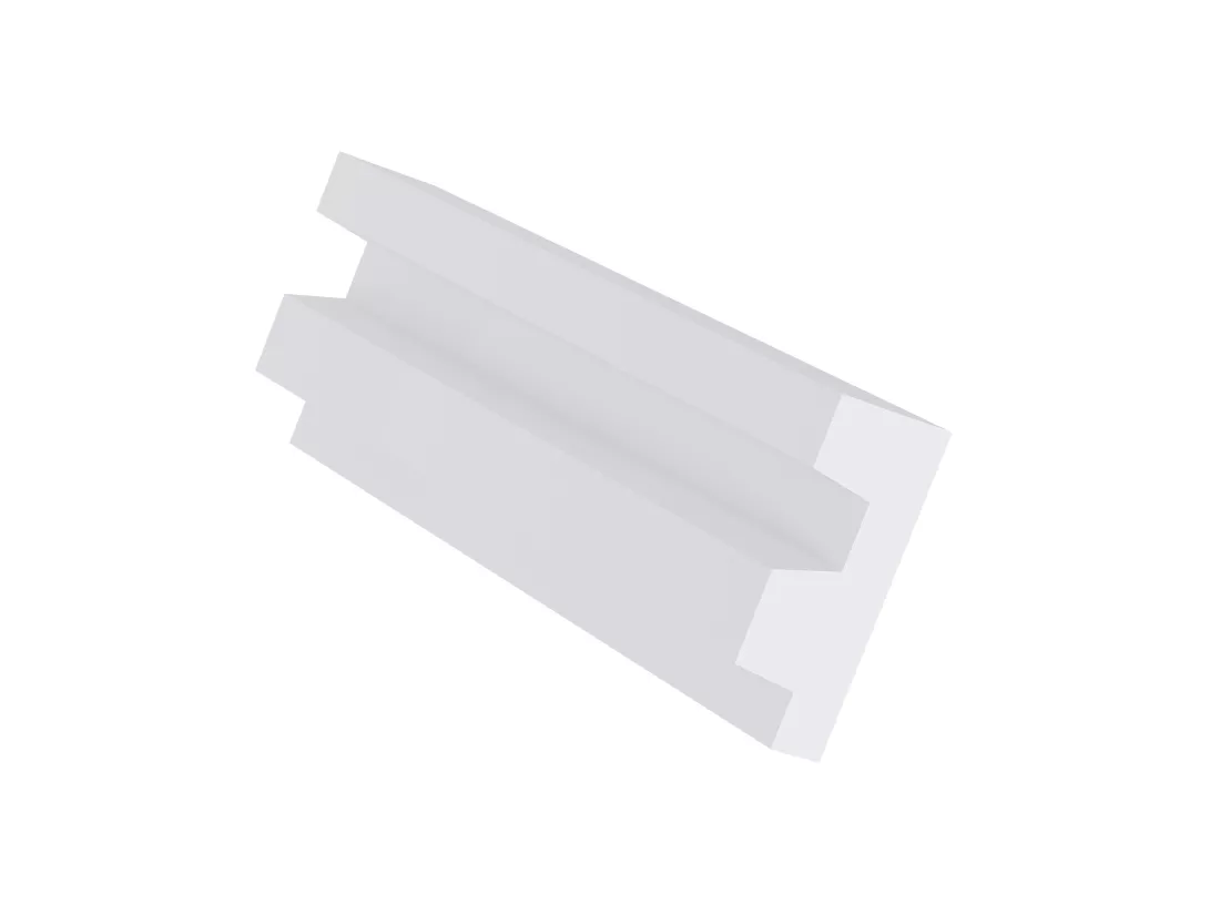 Lot de 3 plinthes en polystyrène L290 x l2 x H5 cm blanc - ARDEO