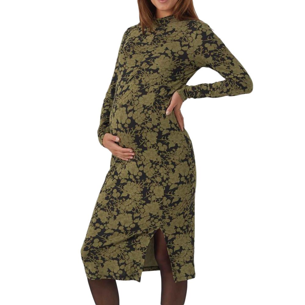 Mamalicious Robe de Grossesse Noire/Kaki Femme Mamalicious Filicia