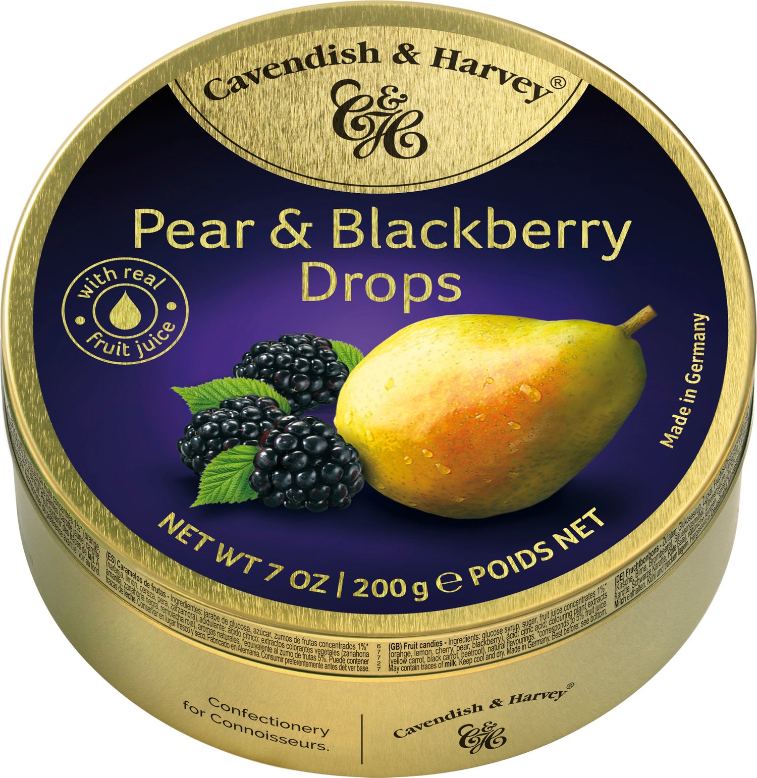 Cavendish & Harvey zuurtjes peer en zwartebes 200 gr