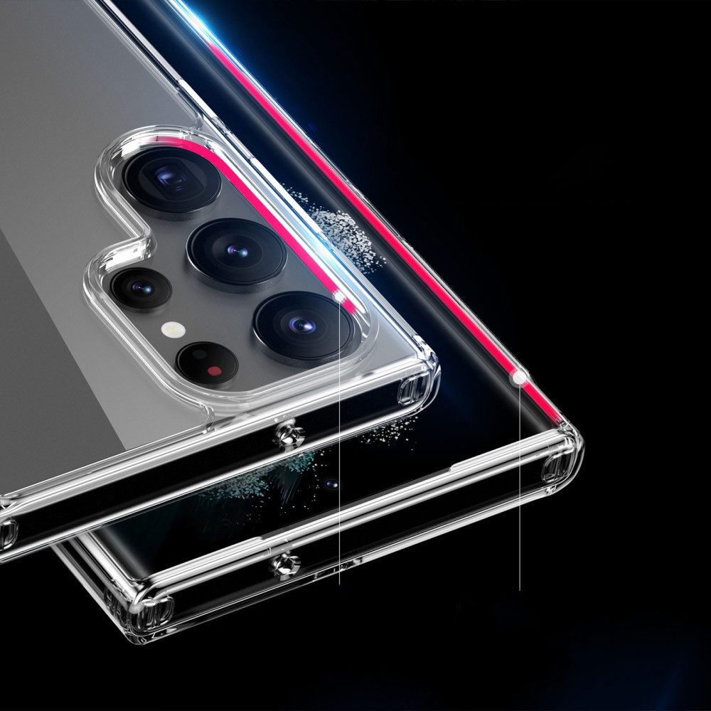 Samsung Galaxy S23 Ultra 5G Hybrid Hardcase Hülle TPU Bumper   Kunststoff Rückseite - Transparent