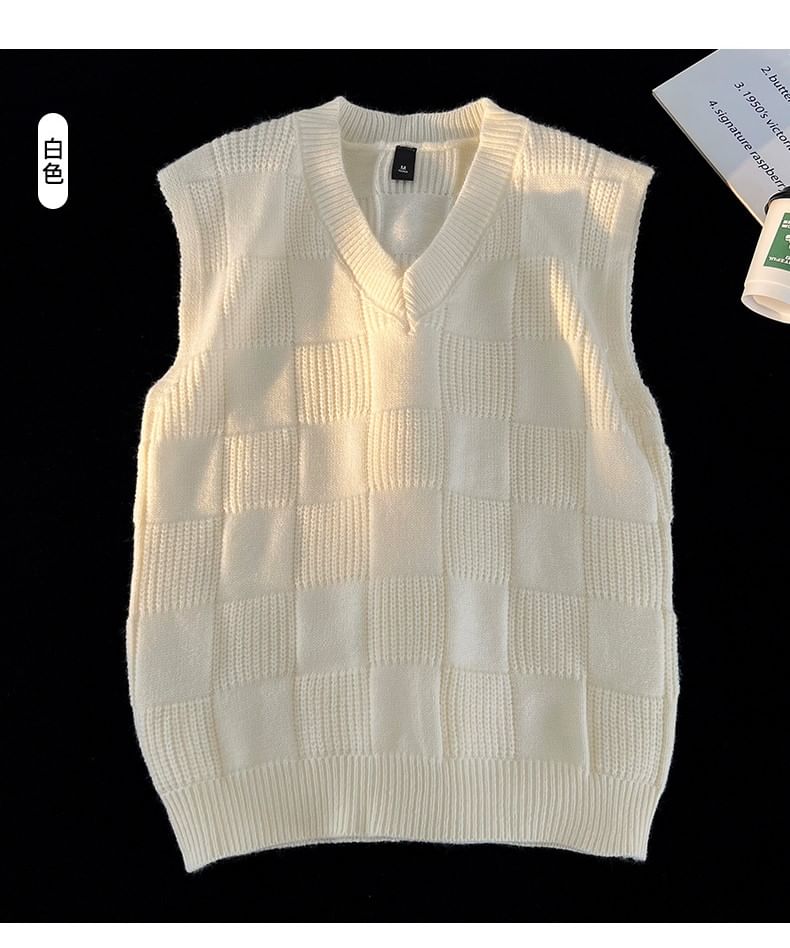 Dandyluxe - V-hals effen vest
