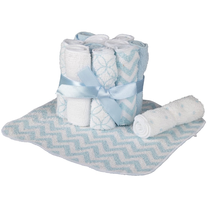 Waschtücher - aus Baumwolle - 20 x 20 cm - 12 Stück - blau