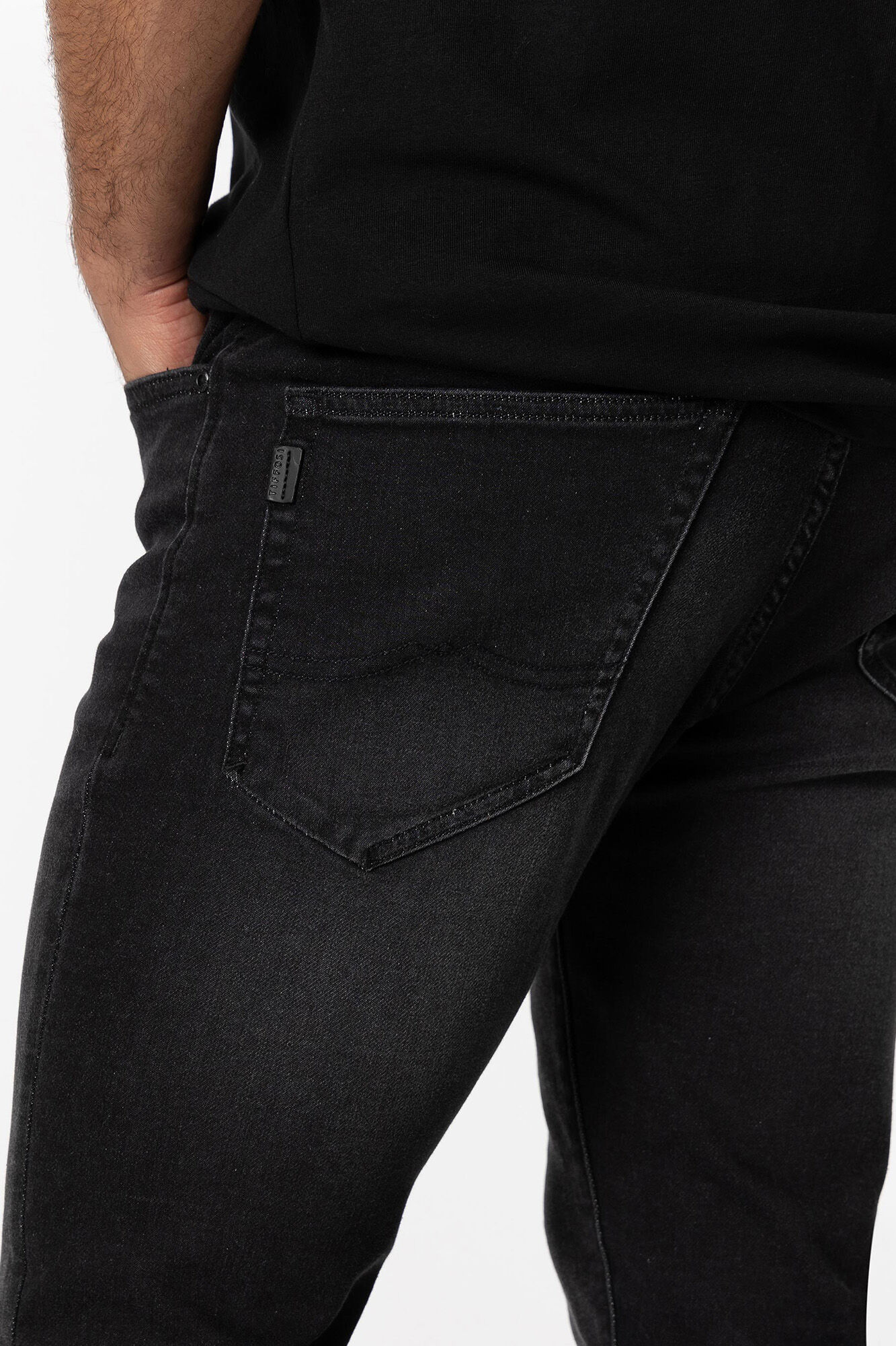 Calça jeans super slim de malha índigo