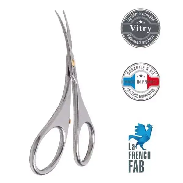 Vitry Ciseaux à Peaux Lames Courbes Inox Vitry Furtif