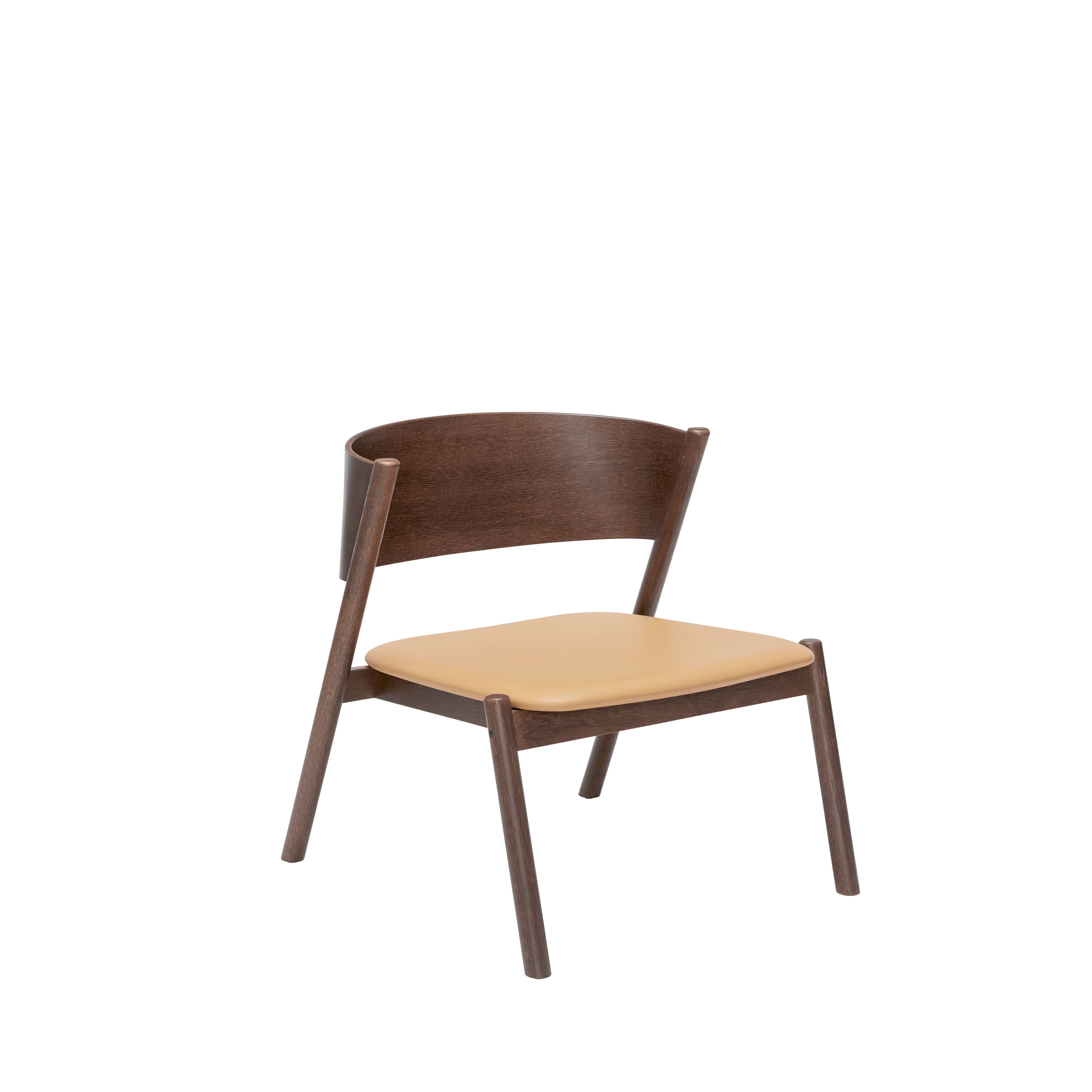 Hübsch  Oblique loungestol - brun