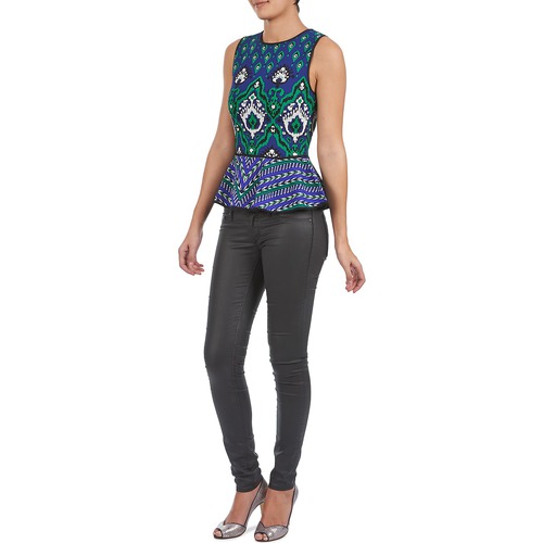 Manoush - JACQUARD OOTOMAN - Bleu / Noir / Vert