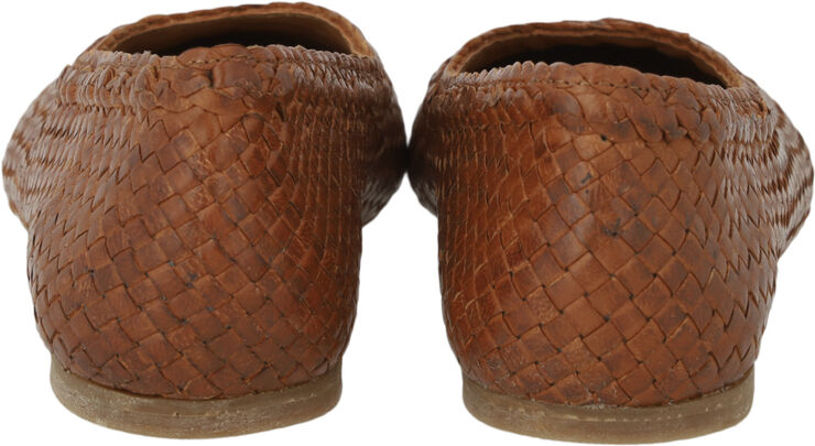 ANGULUS Håndflettet ballerina 3614 tan braid