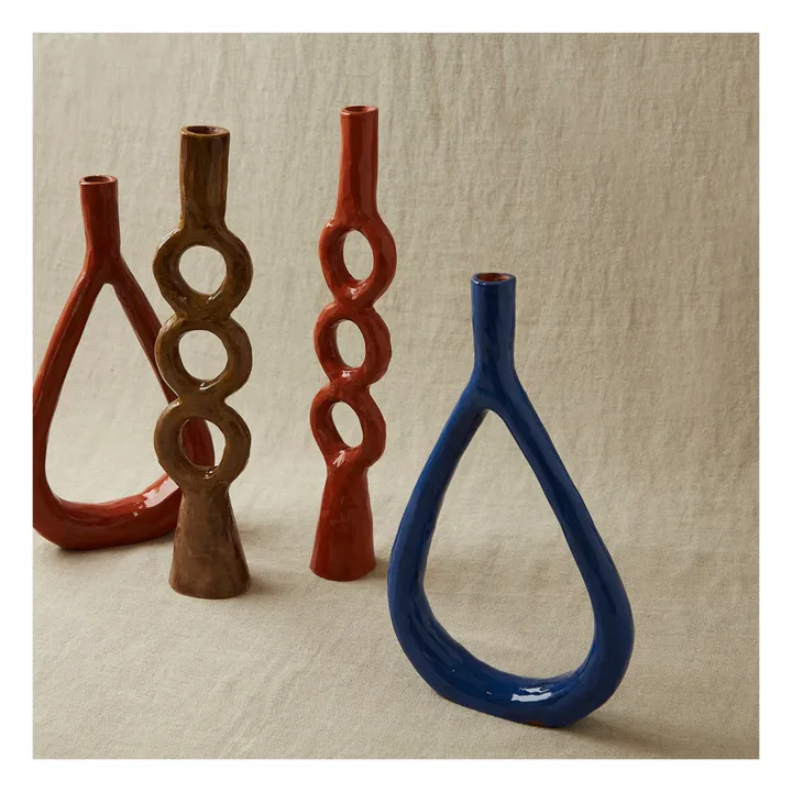 Rosi Mistou Bougeoir cercle en faïence | Terracotta