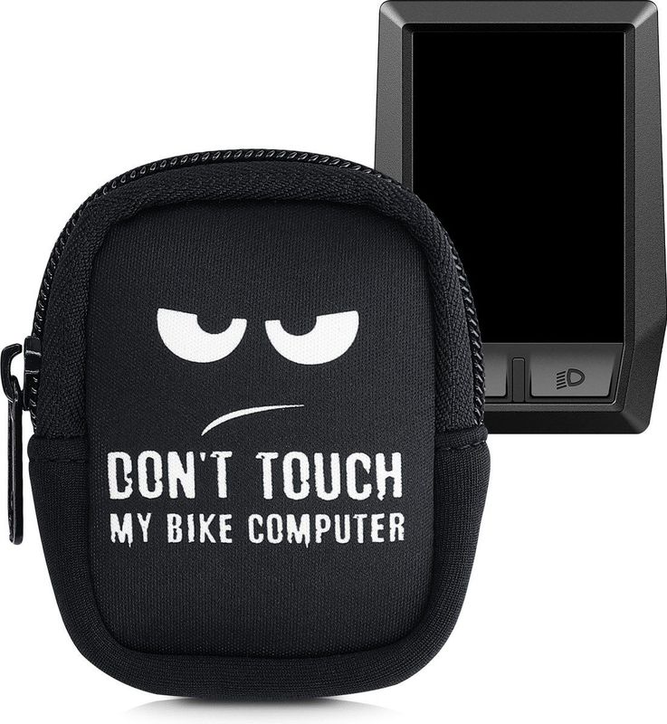 kwmobile - Hoes - Bike GPS - Wit Zwart - Waterafstotend Neopreen