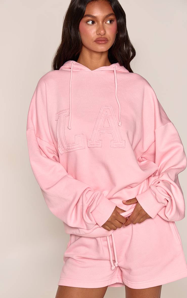 Rose Sweat À Casynthétiqueche Oversize Avec Appliqué LA