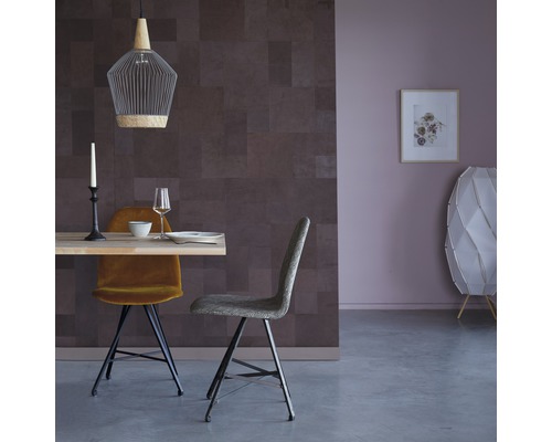 Wandpaneel Leer Ebbenhout Patchwork Set 34 stuks