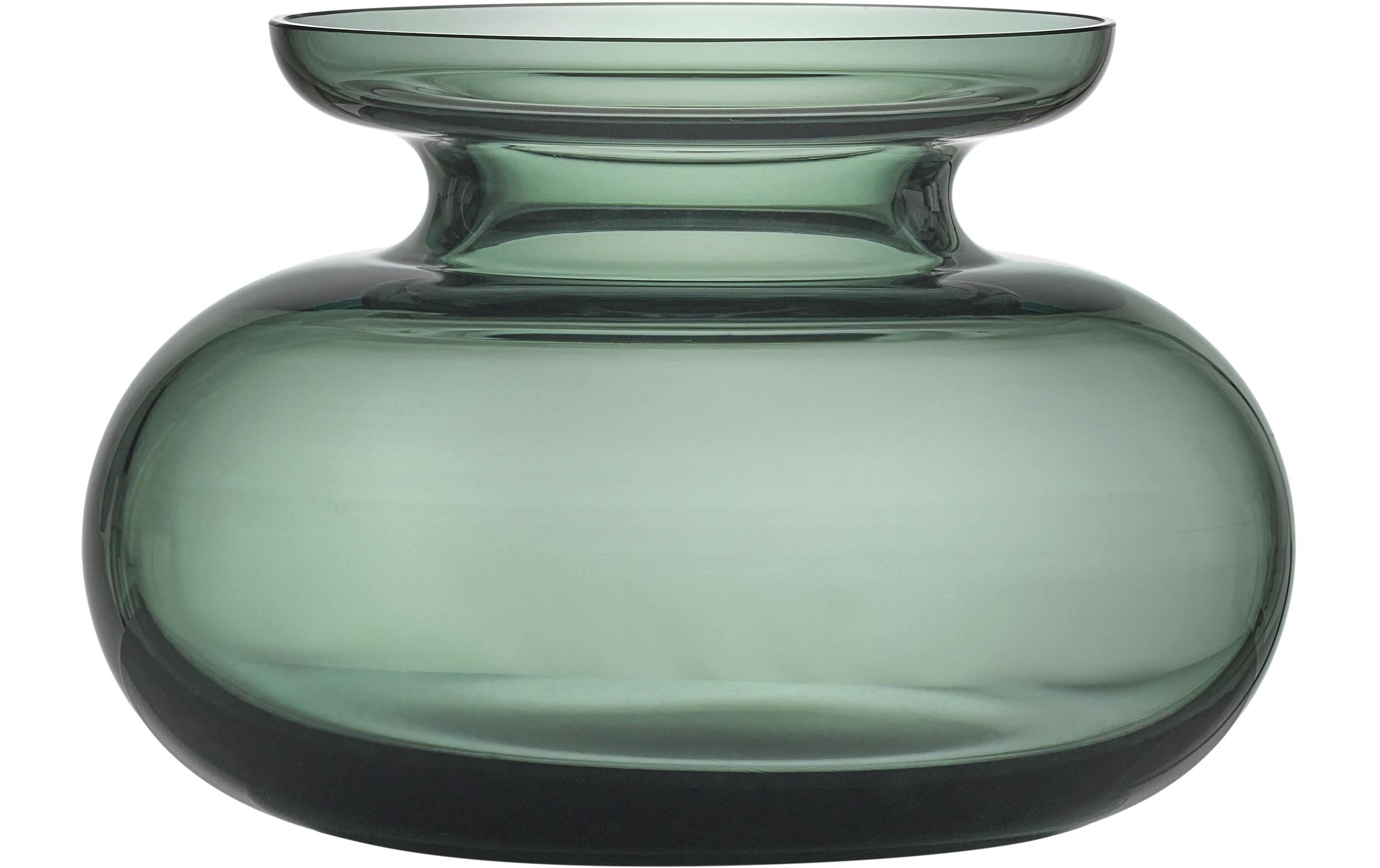 Vase Inu 25 cm, Grün<br>Blumenvase aus Glas