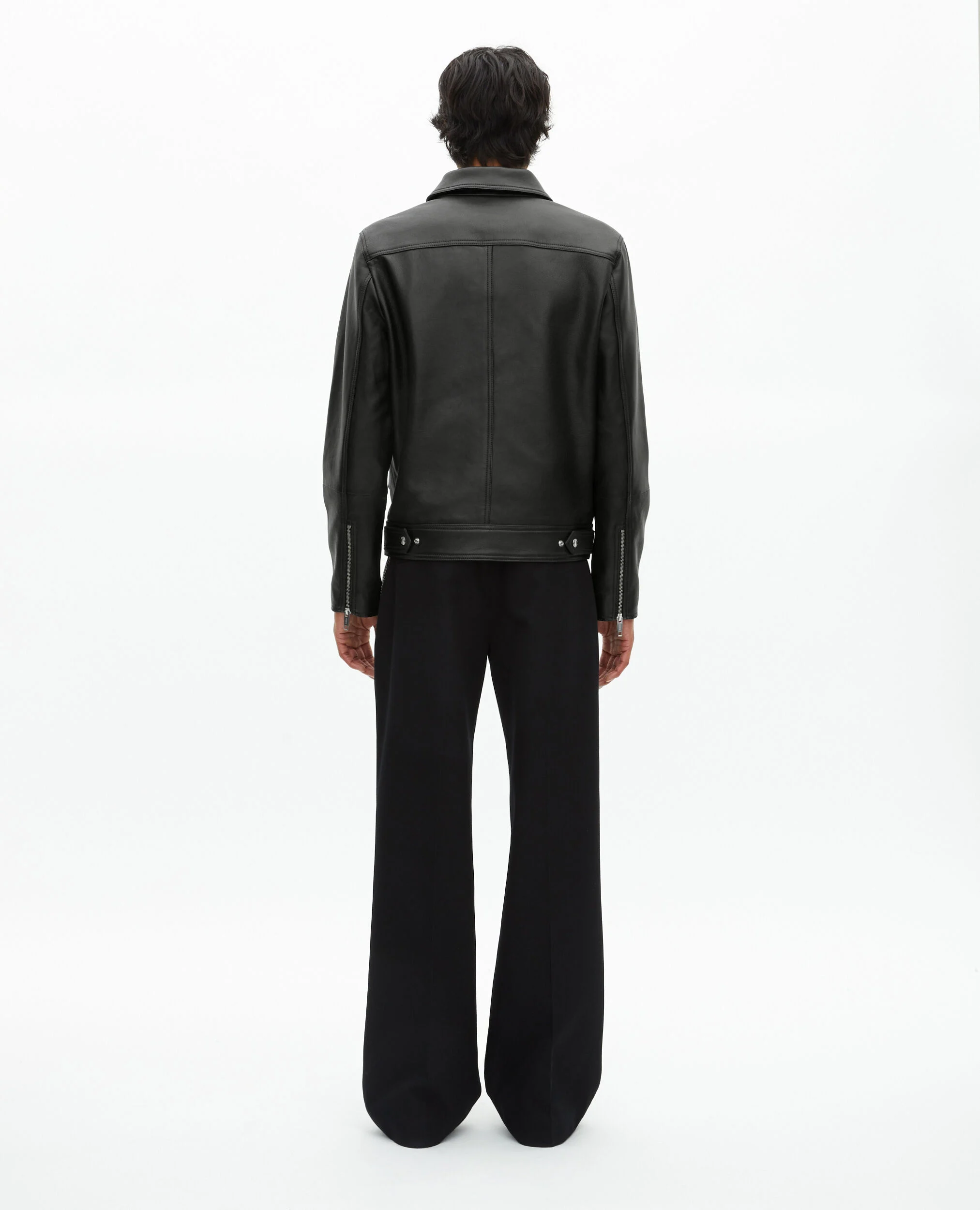 Blouson en cuir noir