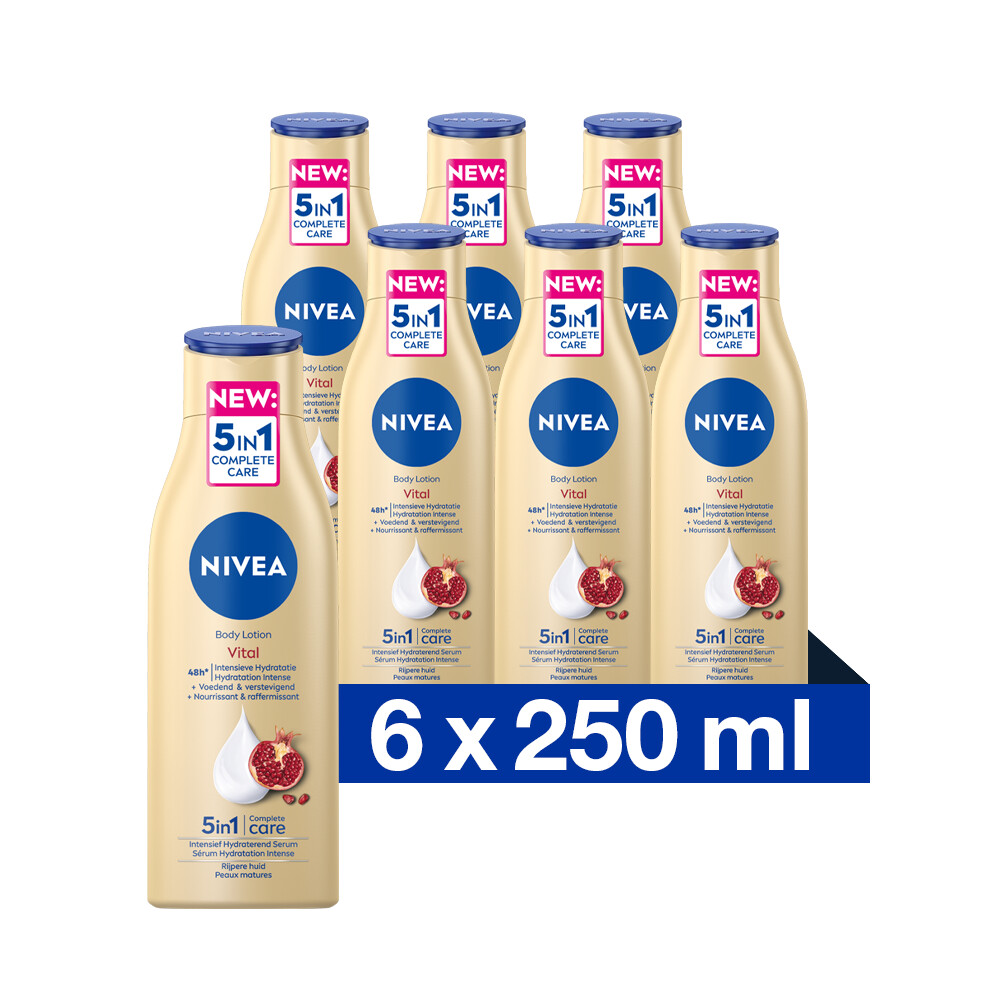 6x Nivea Bodylotion Vital250 ml