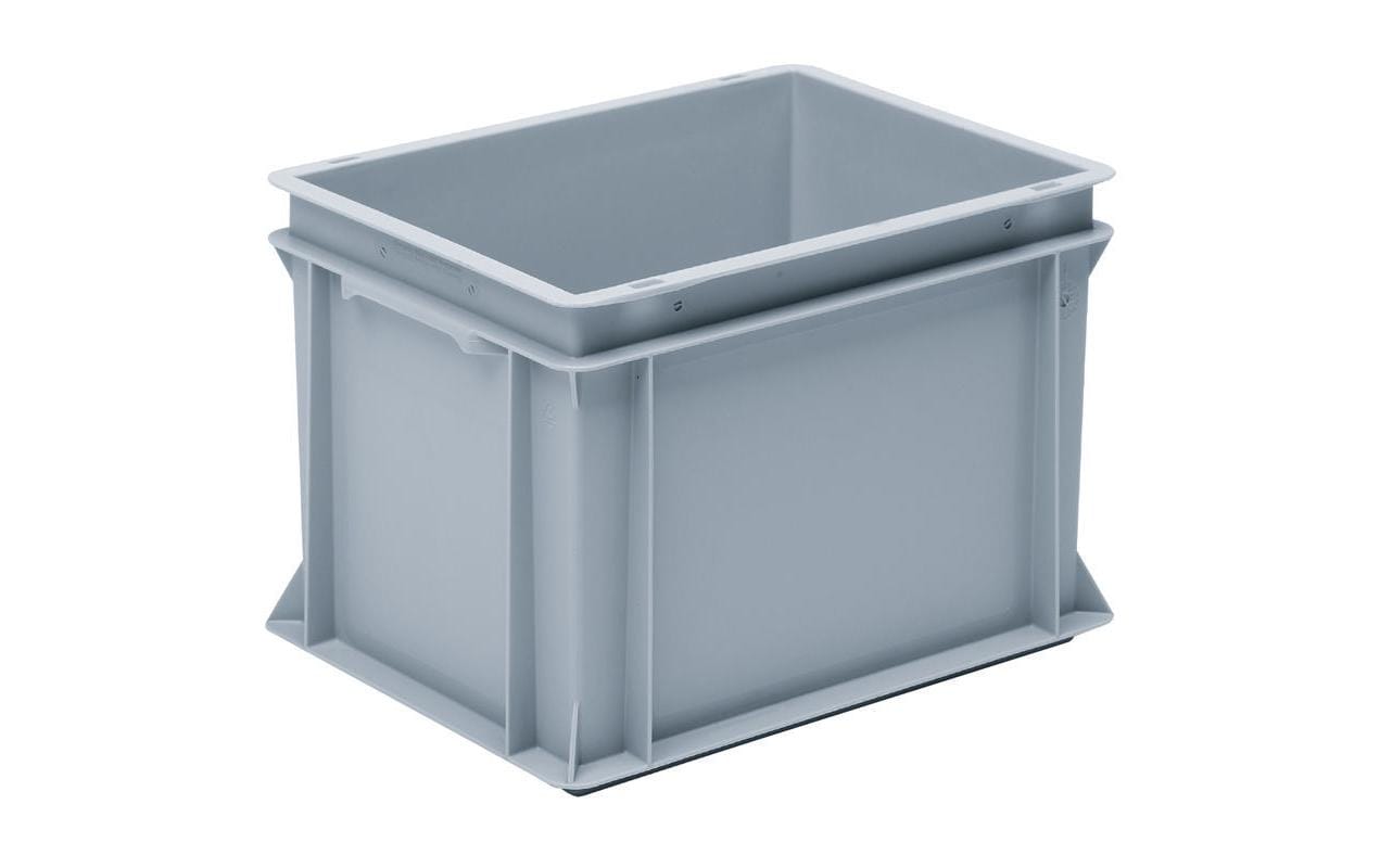 Stapelbehälter RAKO 400x300x270 GrauStapelbox mit Muschelgriffen, 1 Stück, grau