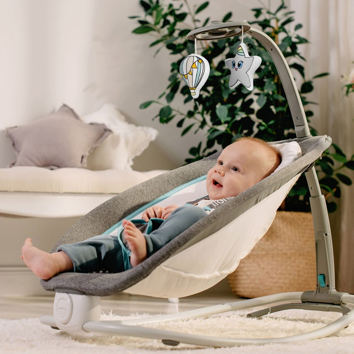 Balancelle- transat pour bébé- Pascal Grey Dove