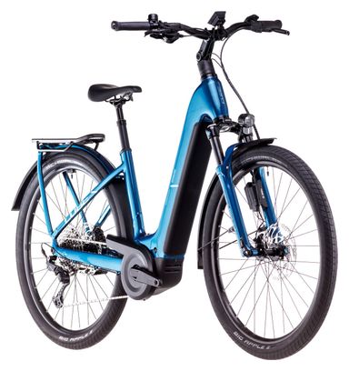 VTC Électrique Cube Kathmandu Hybrid EX 800 Easy Entry Shimano Cues 11V 800 Wh 700 mm Bleu Electric 2025