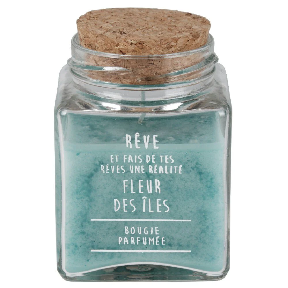 Bougie parfumée dans pot en verre
