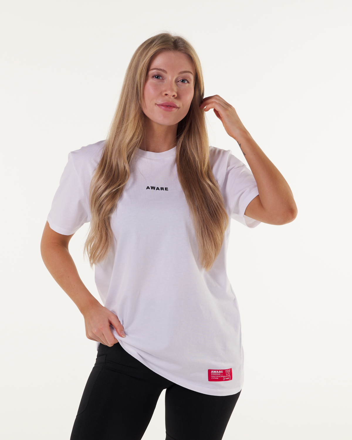 AWARE Logo Tee White