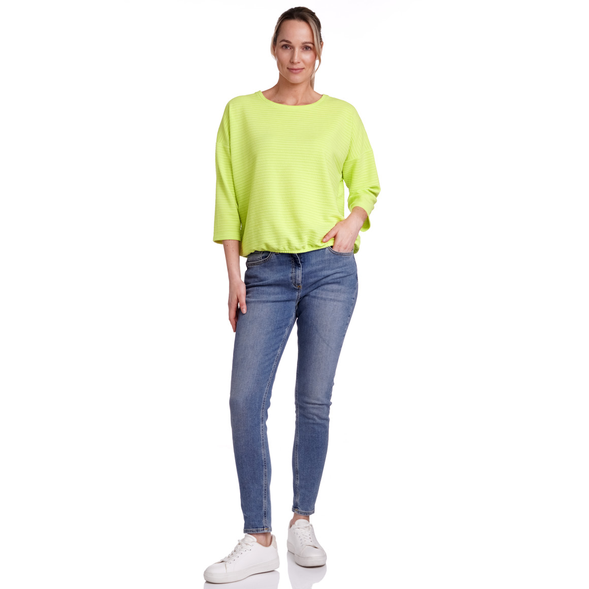 Damen Shirt mit 3/4-Ärmeln limette