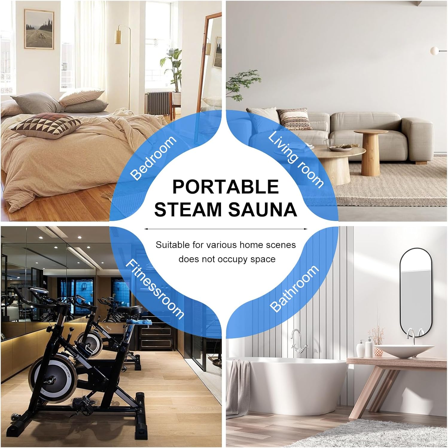 2 Personen Tragbares Dampfsaunazelt, Oversize Home Sauna Box mit 2 faltbaren Stühlen, Full Size Saunas Spa für Detox & Entspannung (120.0 cm x 90.0 cm x 160.0 cm, ohne Dampfgarer)