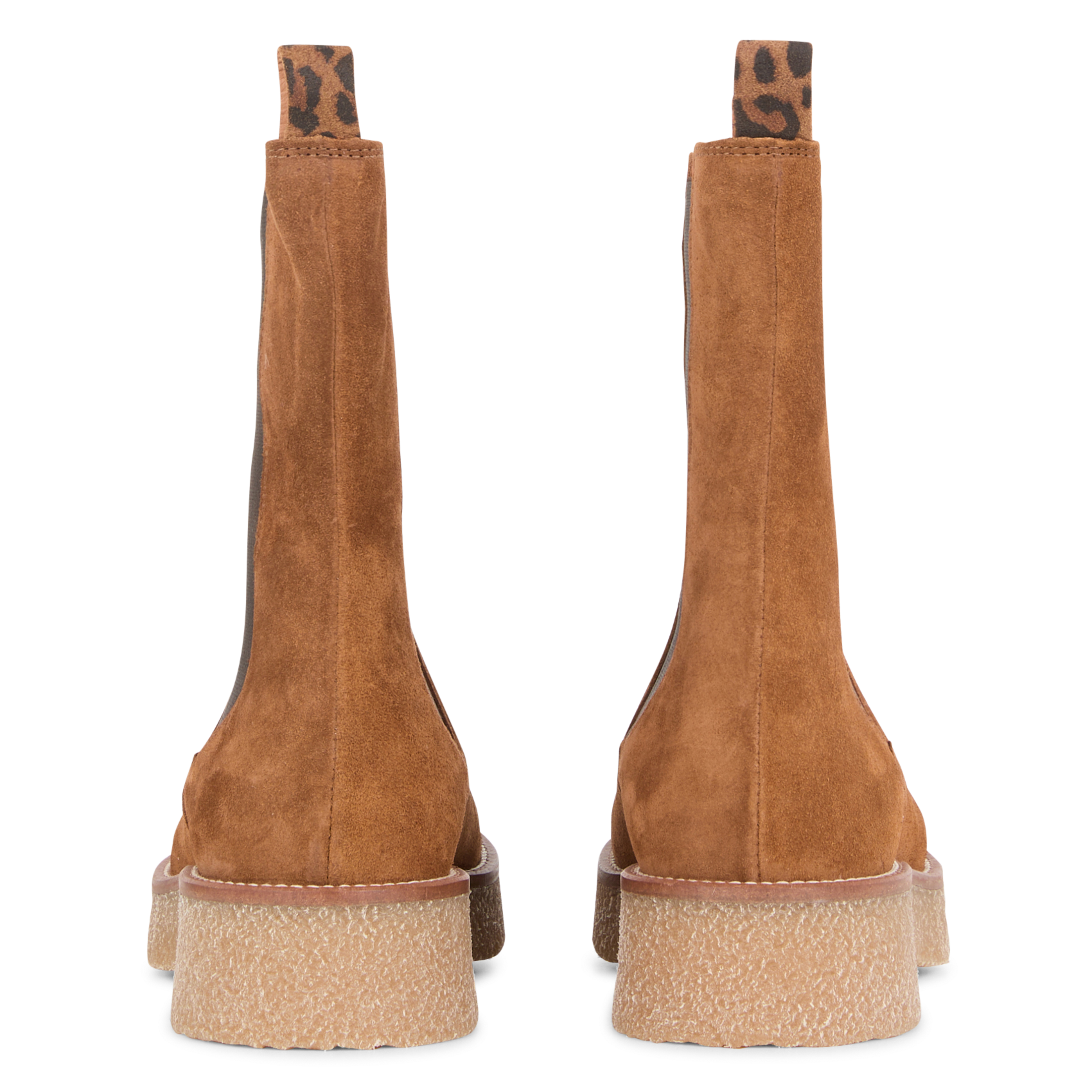 Bottines en cuir velours | Marron