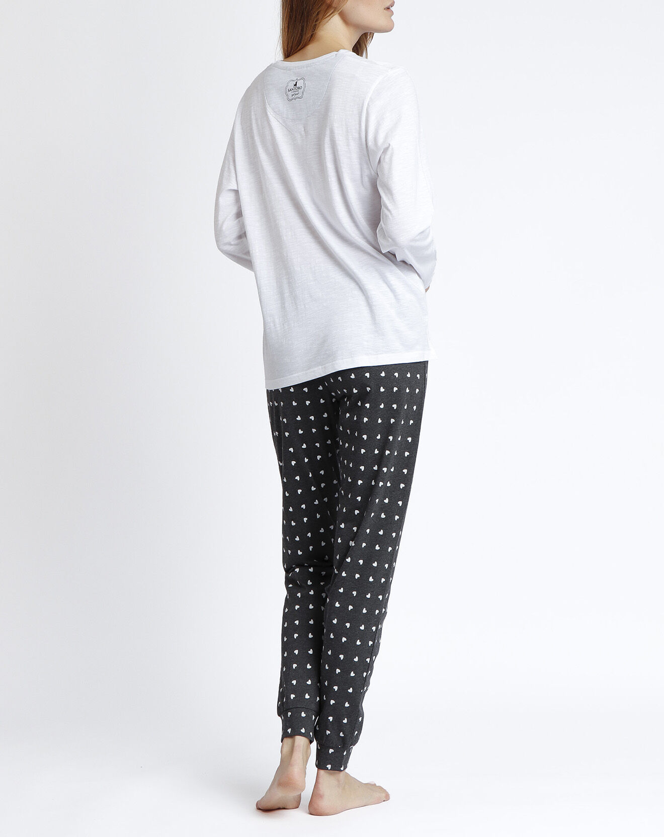 Santoro Gorjuss Pyjama Manches longues & Pantalon Perline blanc/noir