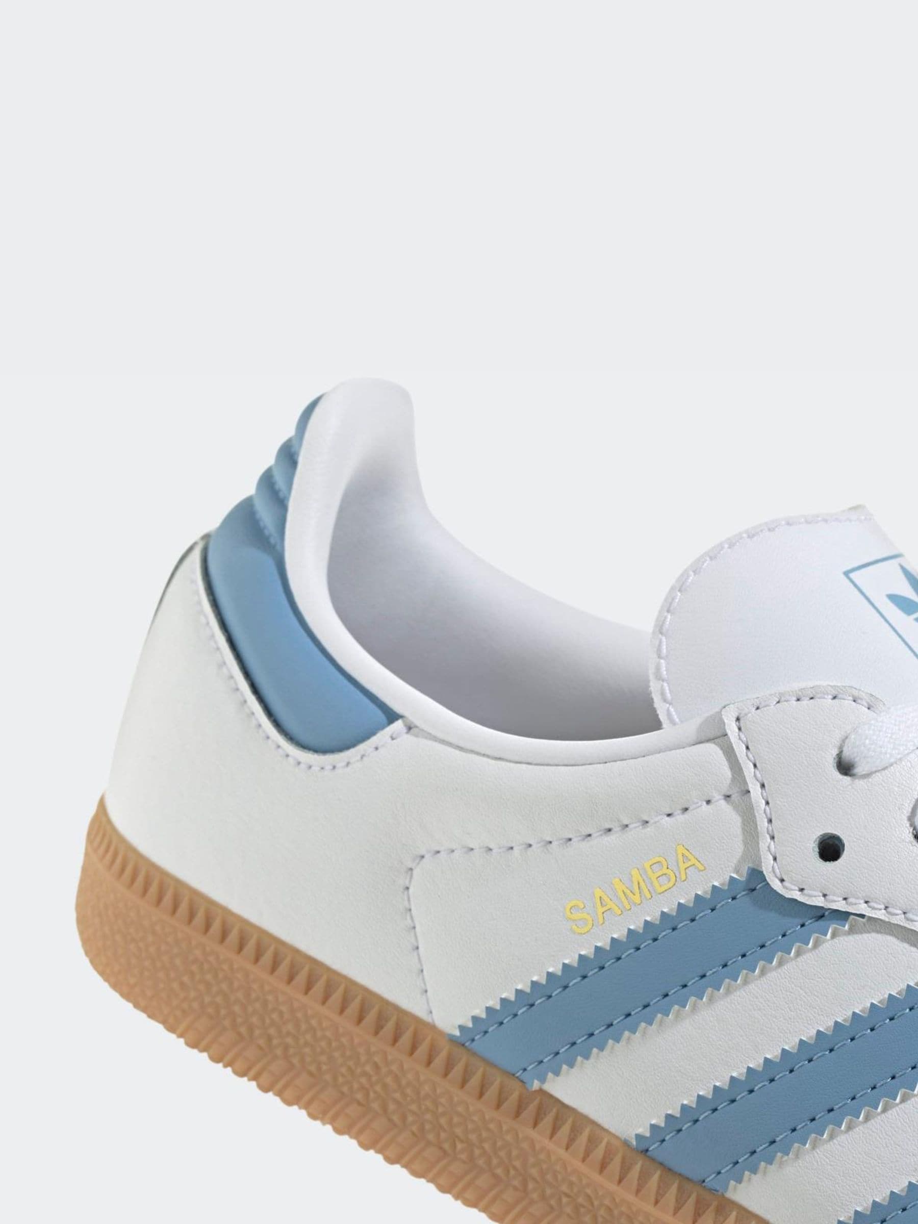 Wit/blauw/grijs - adidas Originals Samba OG Junior Trainers