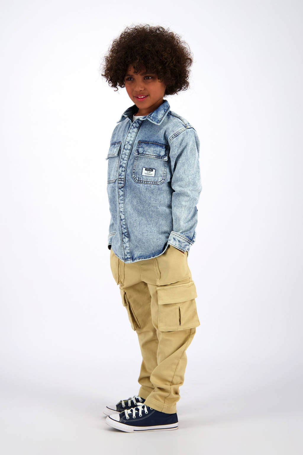 Vingino overhemd light blue denim