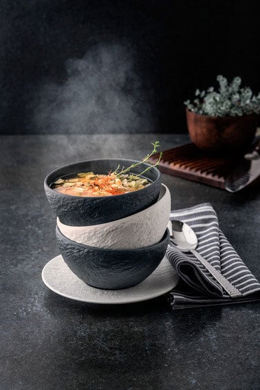 Villeroy & Boch Reisschüssel MANUFACTURE ROCK BLANC 4er Set schwarz