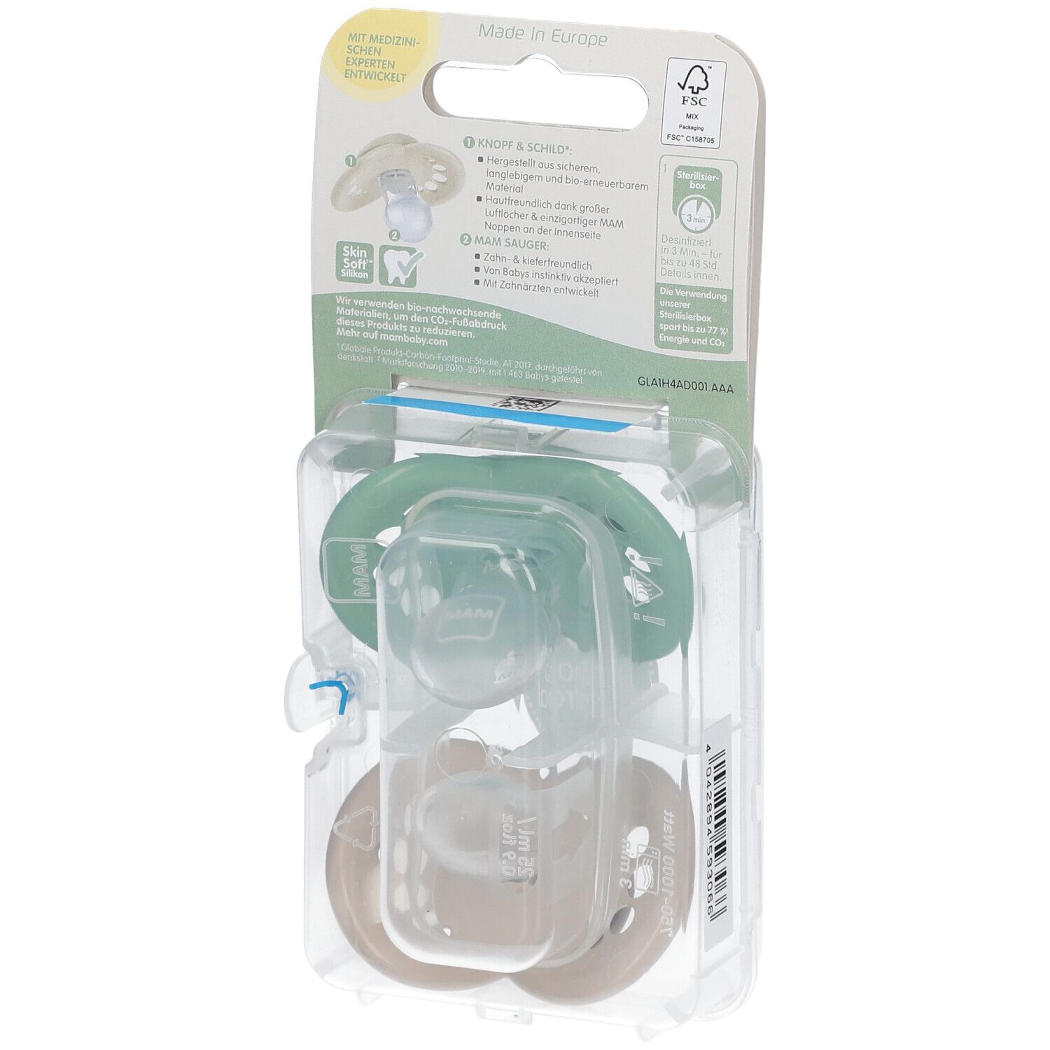 MAM Original Pure Silikonschnuller 16+ Monate, Wolf/ Hase