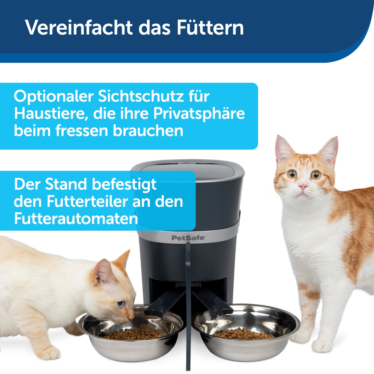 PetSafe Futterteiler mit Schüssel für 2 Haustiere