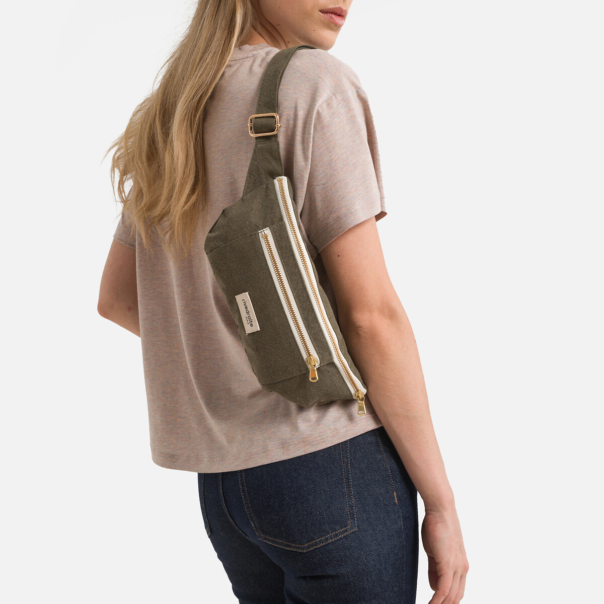 RIVDROITE<br>Bolsa de cintura de tecido com zíper ORSEL