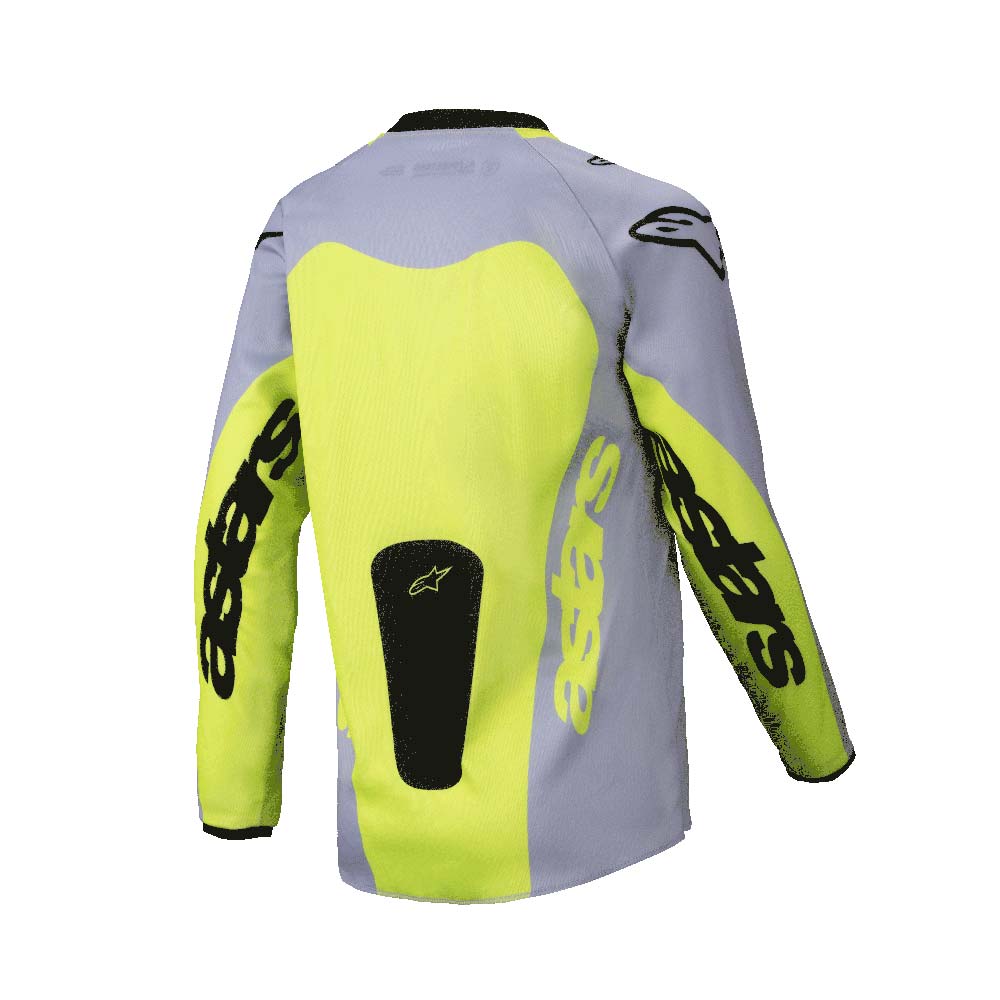 Alpinestars - Maillot enfant Youth Racer Veil Gris / Jaune fluo / Noir
