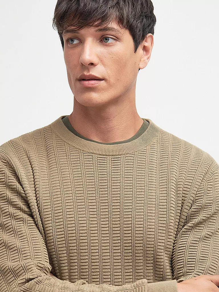 BARBOUR Strickpullover hellbraun