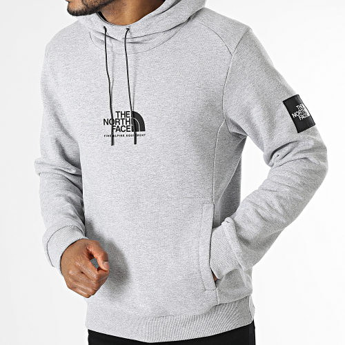 Sweat Capuche Fine Alpine A3XY3 Gris Chiné