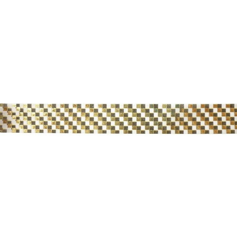Masking tape 1,5 cm x 10 m - damier - doré
