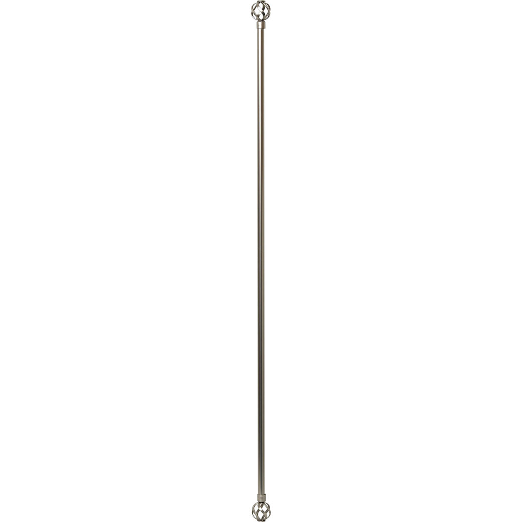 Kit tringle extensible et embouts 120-210cm FLORENCE argentée D16mm