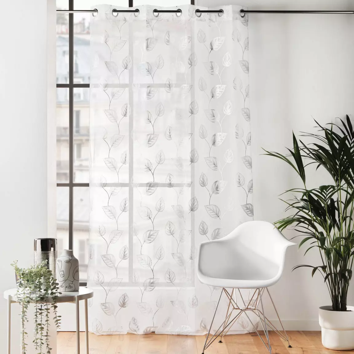 Voilage œillets (140 x 280 cm) Edelia Argent
