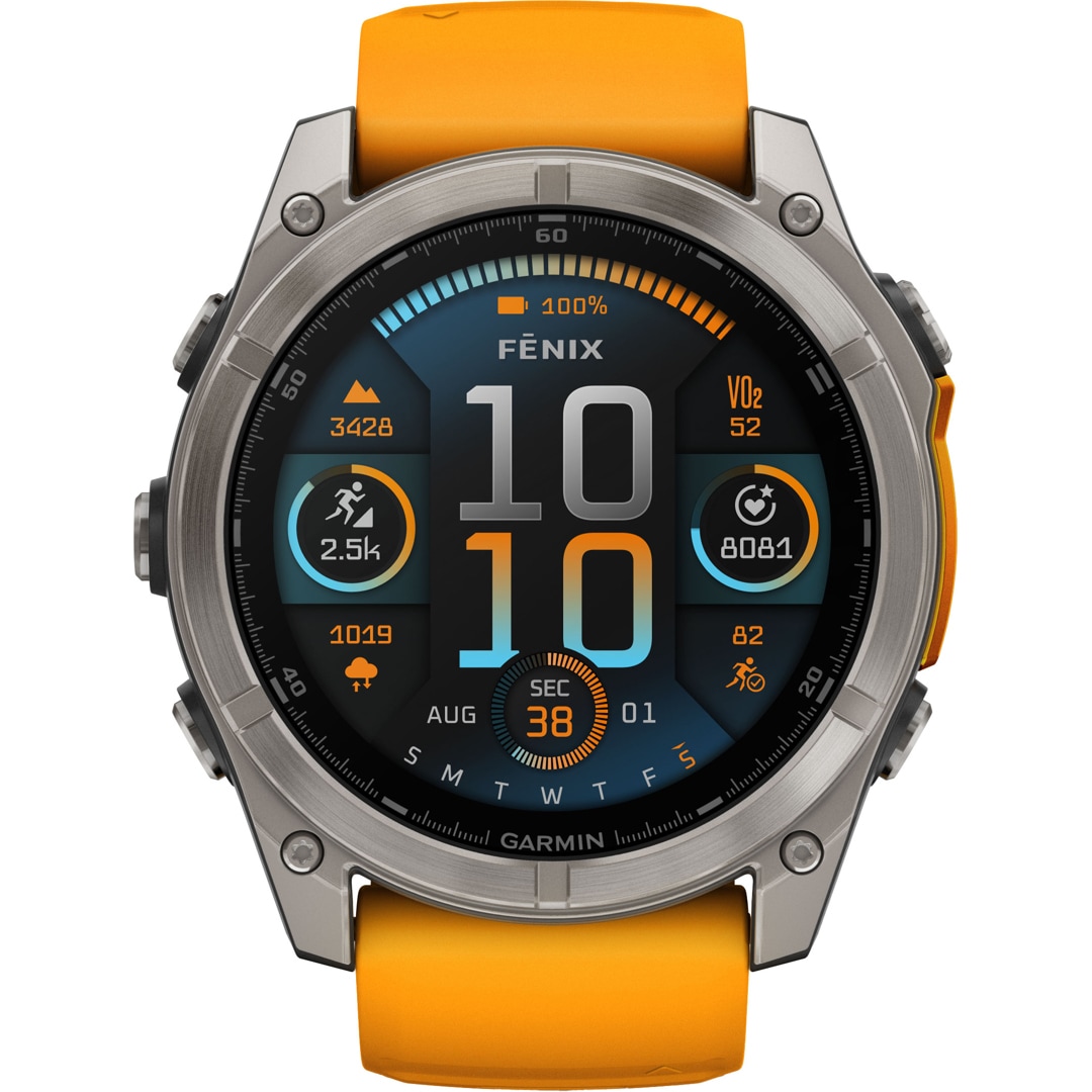 Garmin Fenix 8 - 51mm AMOLED Sapphire Graphit / Spark Orange