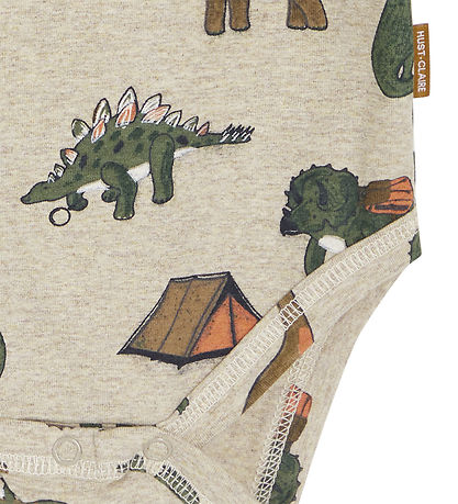 Hust and Claire Body L/æ - Buster - Beige Melange m. Dinosaurier