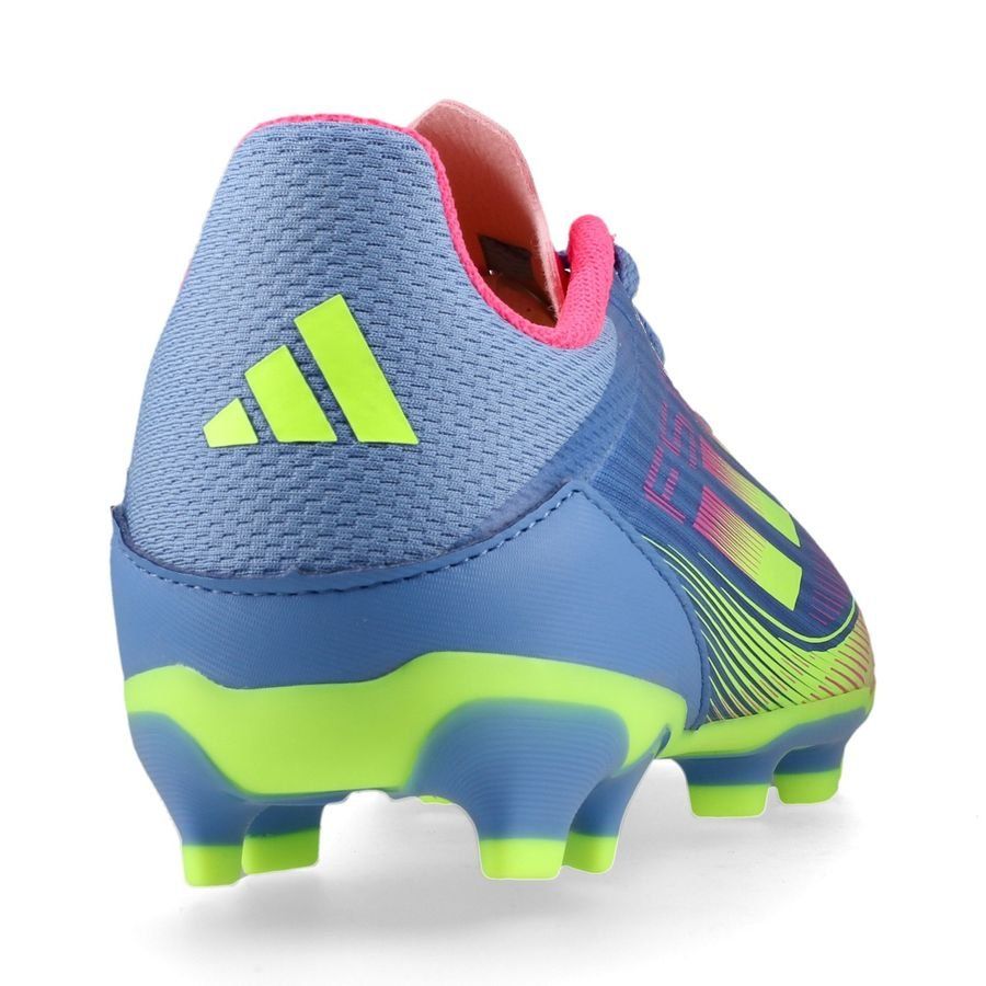 adidas F50 League MG Celestial Victory - Blue Fusion/Lucid Lemon/Lucid Pink Enfant