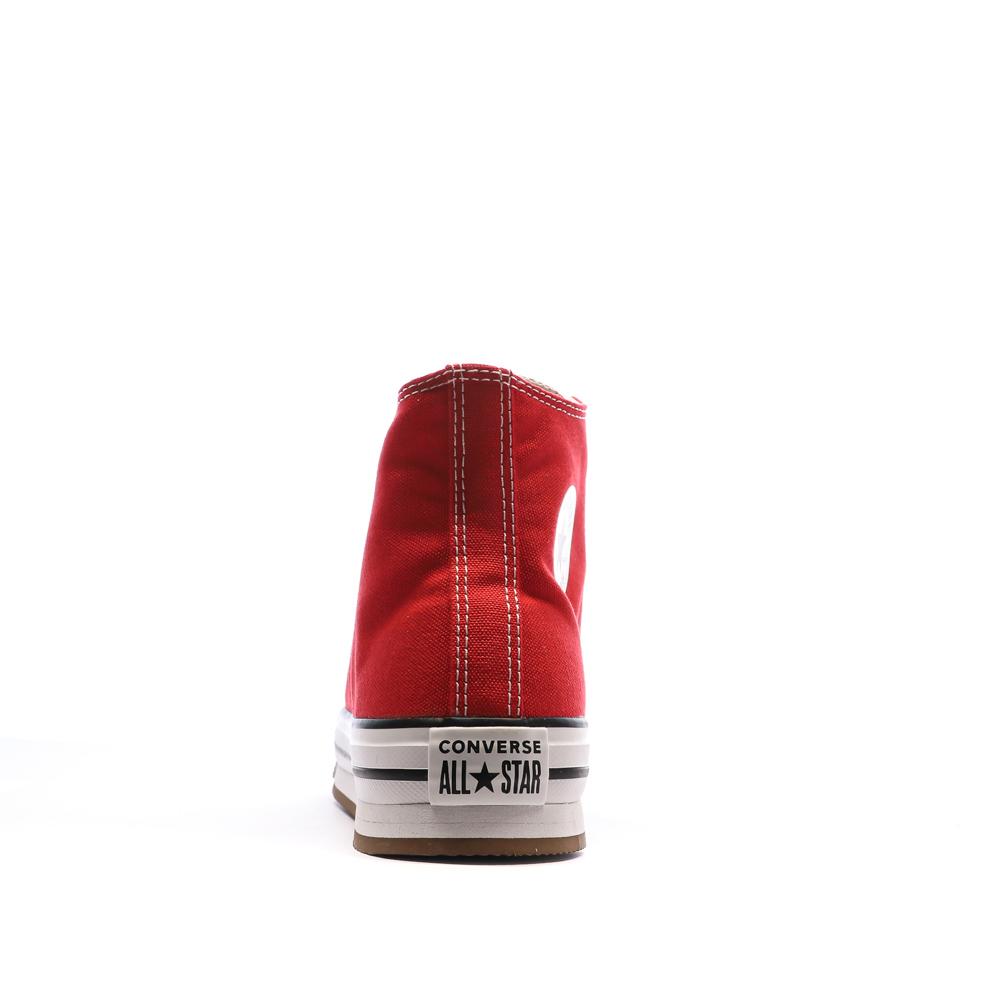 Converse Baskets Rouges Fille/Femme Converse Chuck Taylor All Star Eva Lift