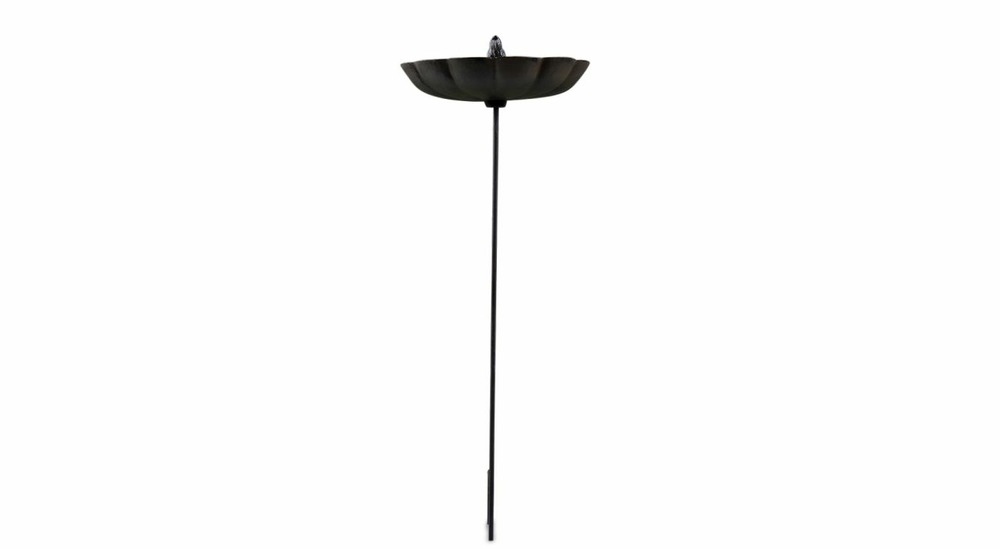 Abreuvoir oiseau sur pied fonte fonte marron 29x26x81cm