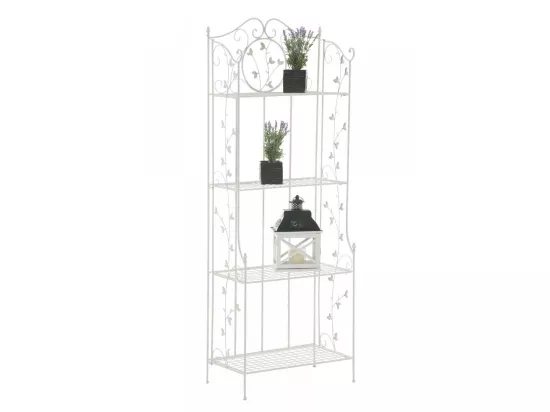 Étagères sur pied - Métal - 60 x 33 x 158cm - Blanc - Arona
