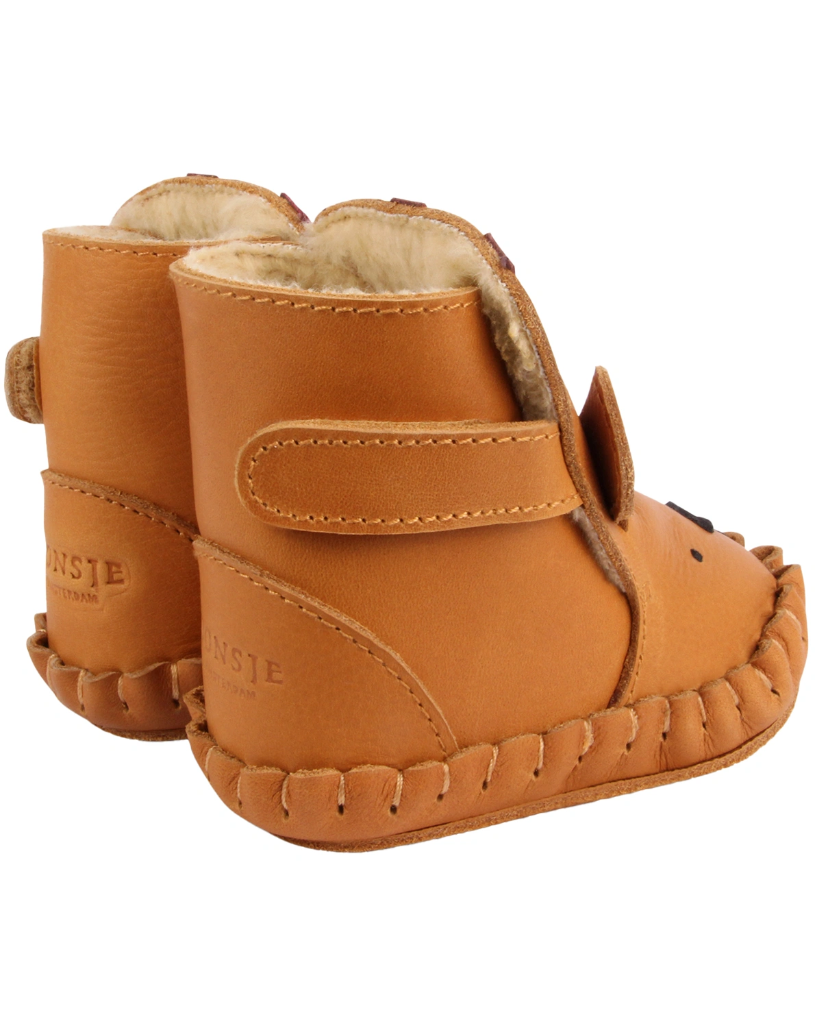Krabbelschuhe KAPI CLASSIC - TIGER gefüttert in camel