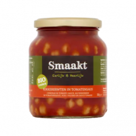 Smaakt Biologische kikkererwten in tomatensaus