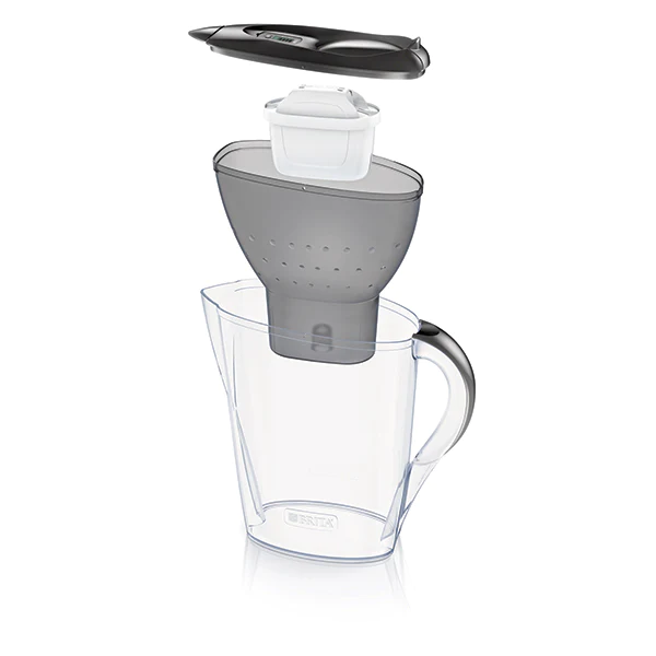 Carafe Marella graphite 2,4 L et une cartouche Nouvelle Formule Brita