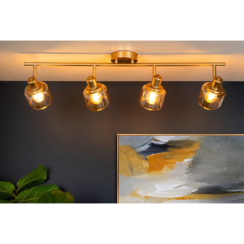 Lucide BJORN plafondspot mat goud / Messing