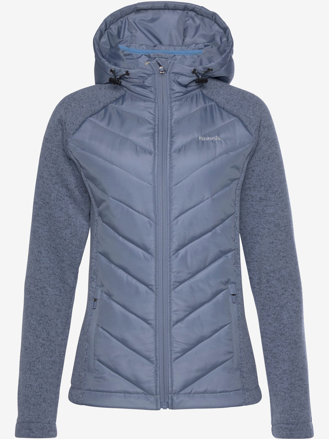 Doudoune veste matelassée en tricot polaire doux aux manches